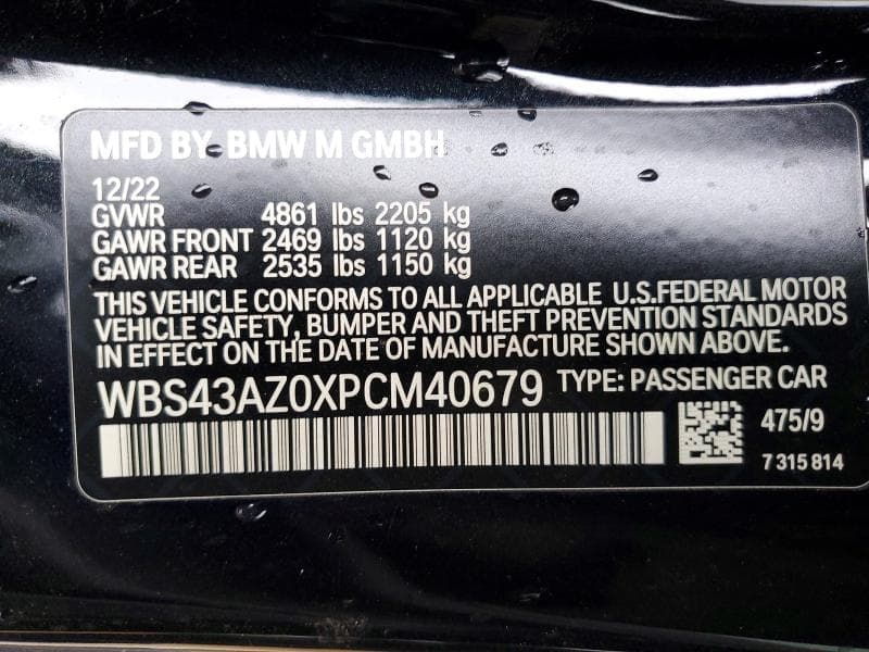 2023 BMW M4 COMPETITION 12