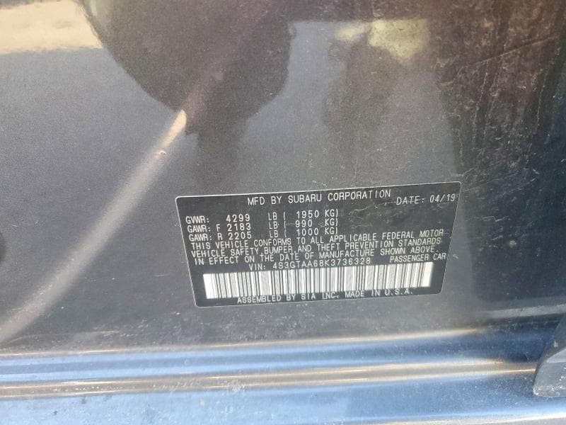 2019 SUBARU IMPREZA 13