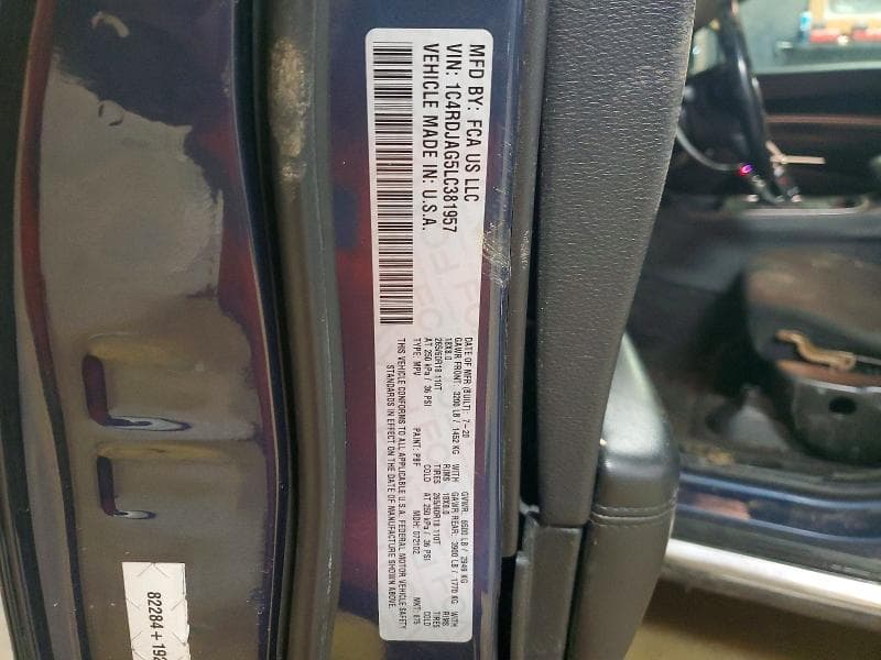 2020 DODGE DURANGO SXT 13