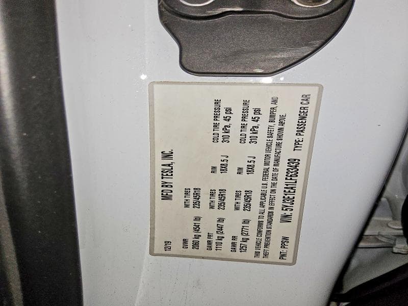 2020 TESLA MODEL 3 12