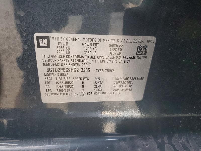 2017 GMC SIERRA K1500 DENALI 12