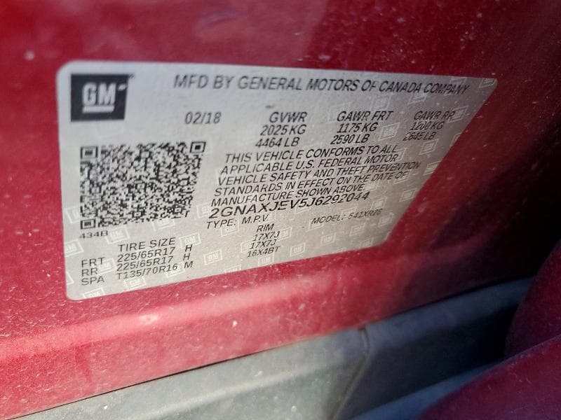 2018 CHEVROLET EQUINOX LT 14