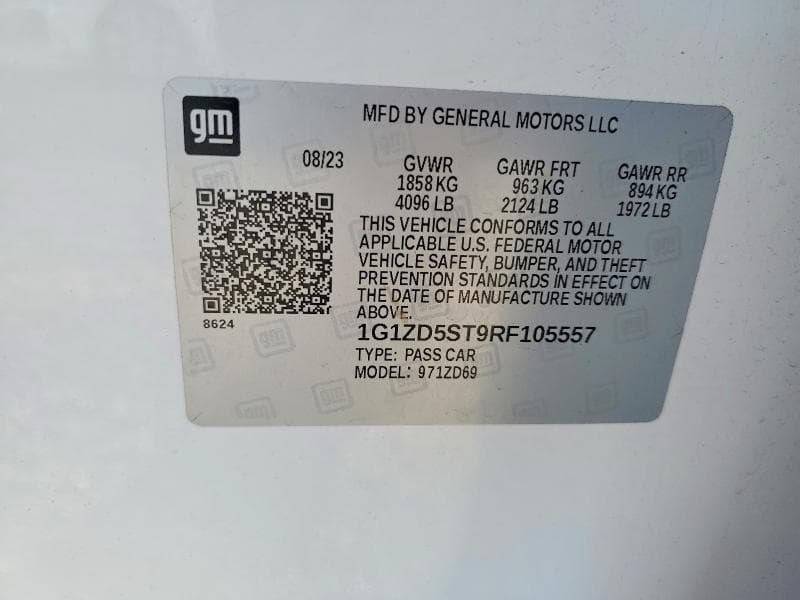 2024 CHEVROLET MALIBU LT 12