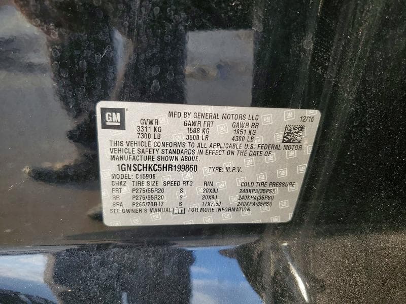 2017 CHEVROLET SUBURBAN C1500 LT 13