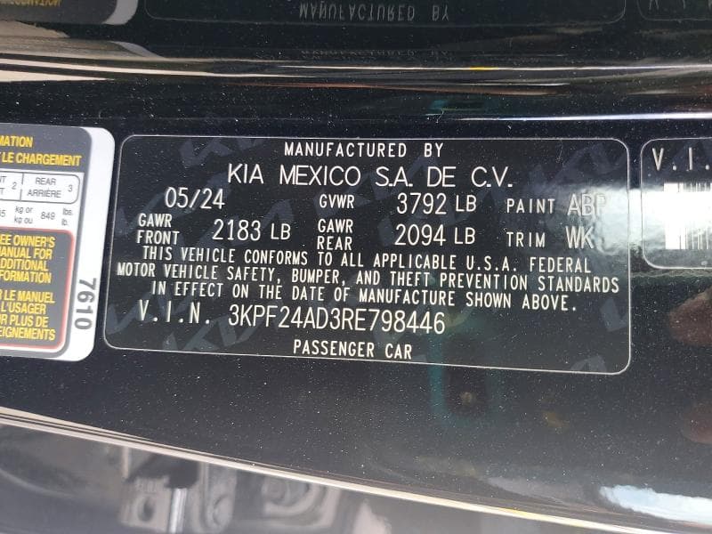 2024 KIA FORTE LXS 12