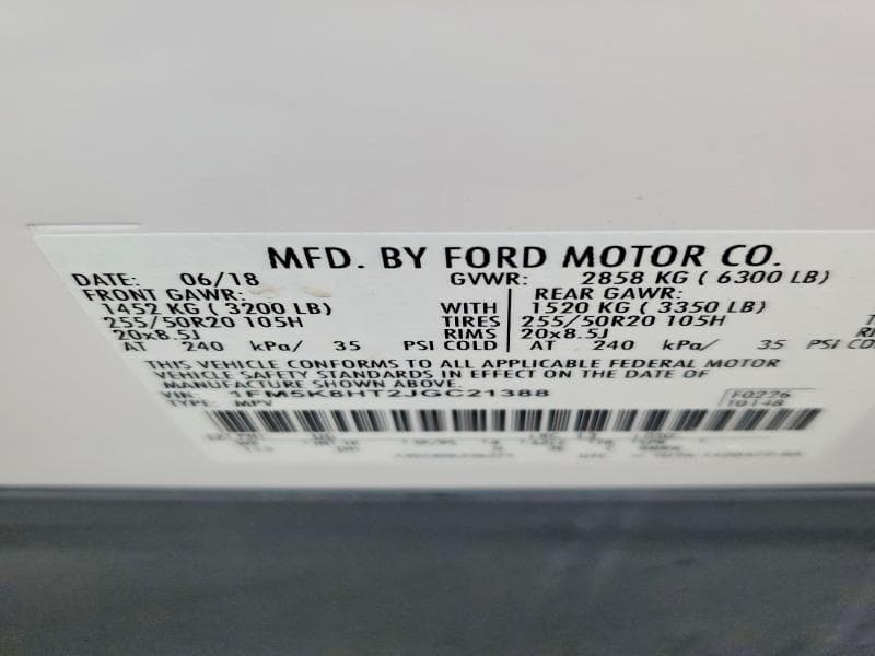 2018 FORD EXPLORER PLATINUM 13