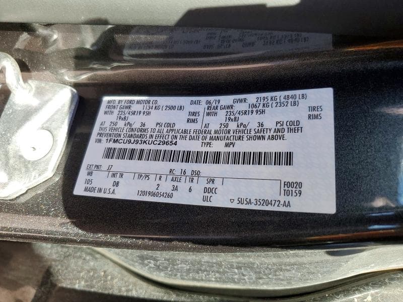 2019 FORD ESCAPE TITANIUM 13