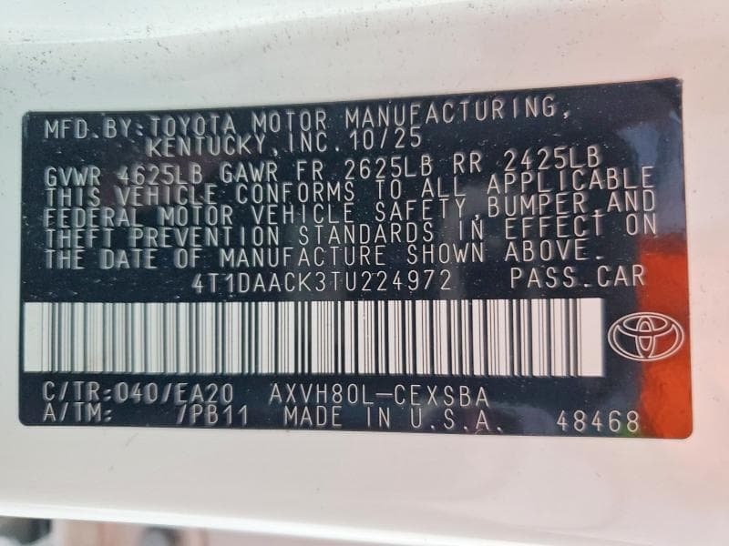 2026 TOYOTA CAMRY XSE 12