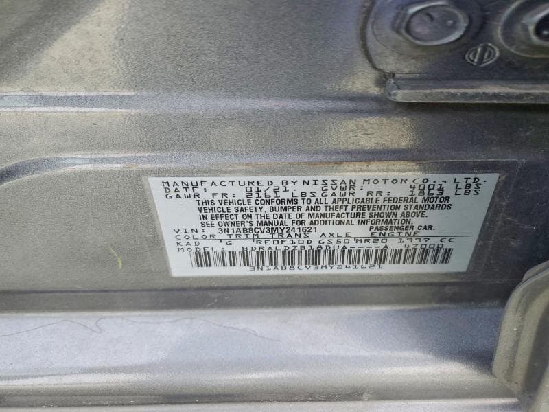 2021 NISSAN SENTRA SV SV 12