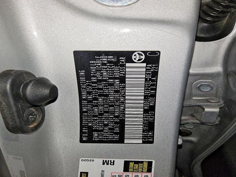 2021 TOYOTA COROLLA LE 12