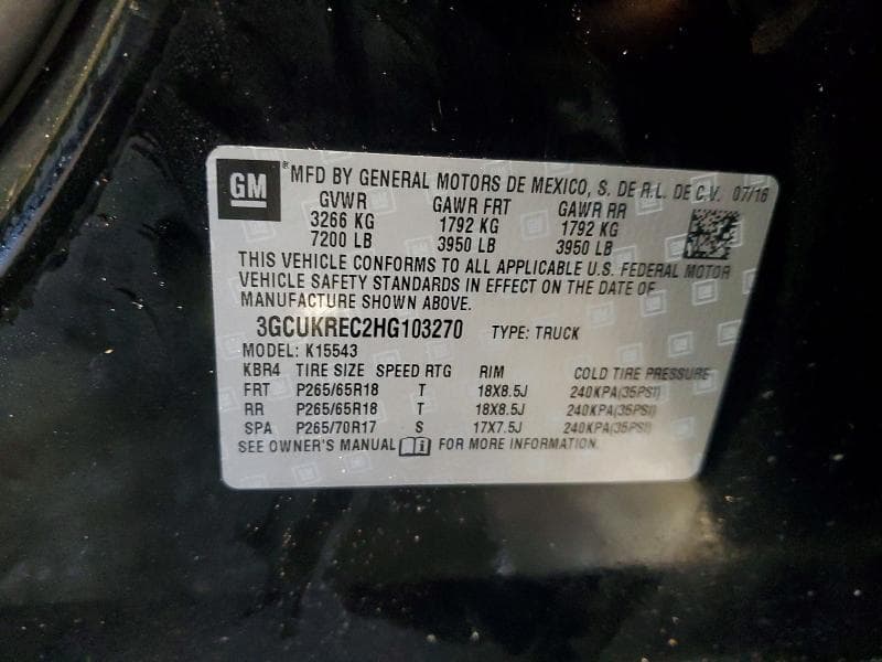 2017 CHEVROLET SILVERADO K1500 LT 12