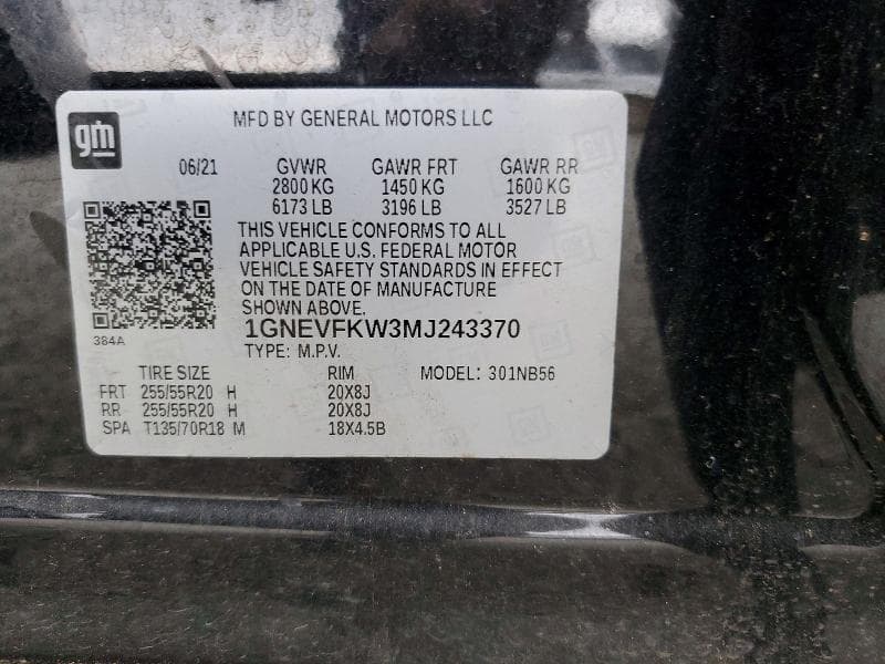 2021 CHEVROLET TRAVERSE LS 14