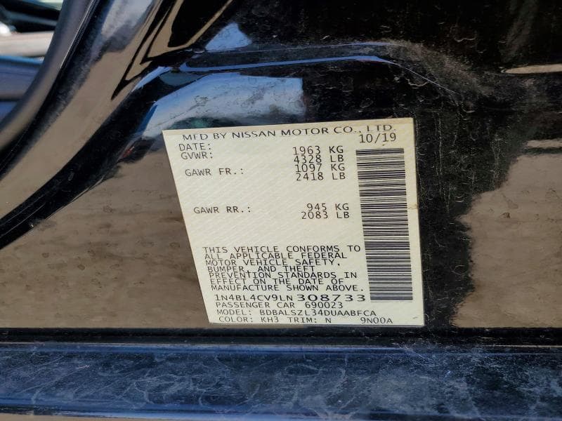 2020 NISSAN ALTIMA SR 13