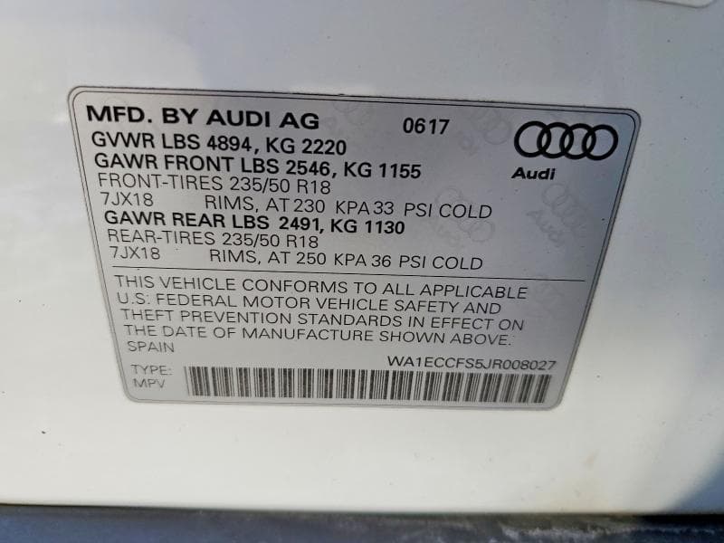 2018 AUDI Q3 PREMIUM 13