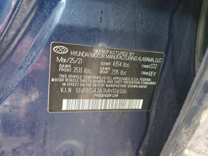 2021 HYUNDAI SONATA SE 13
