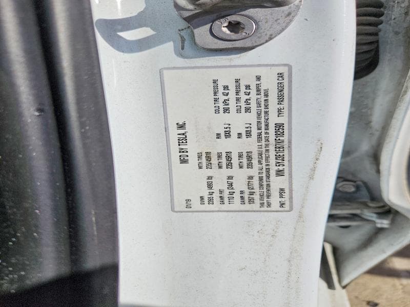2019 TESLA MODEL 3 12