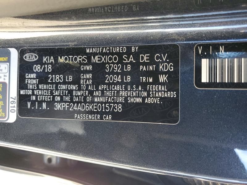 2019 KIA FORTE LXS 12
