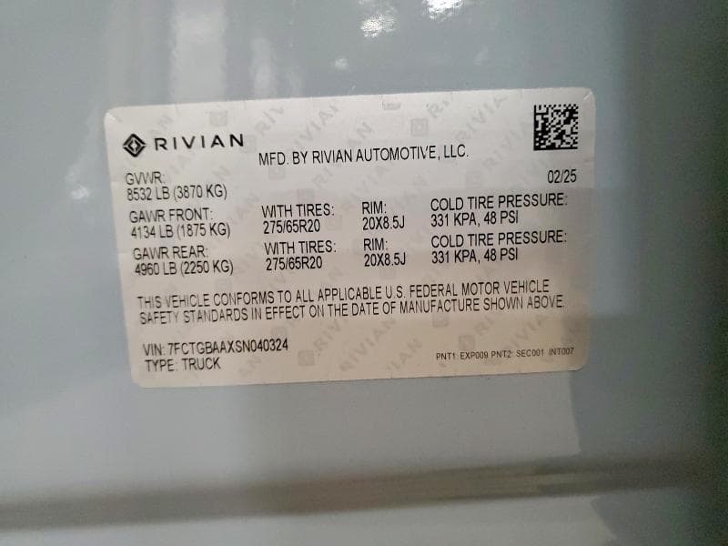 2025 RIVIAN R1T ADVENTURE 12