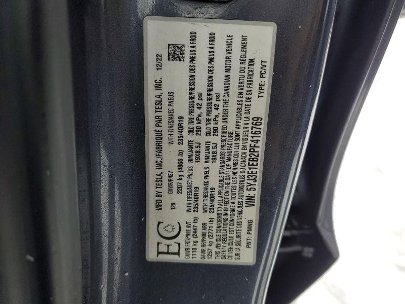 2023 TESLA MODEL 3 LONG RANGE 7 13