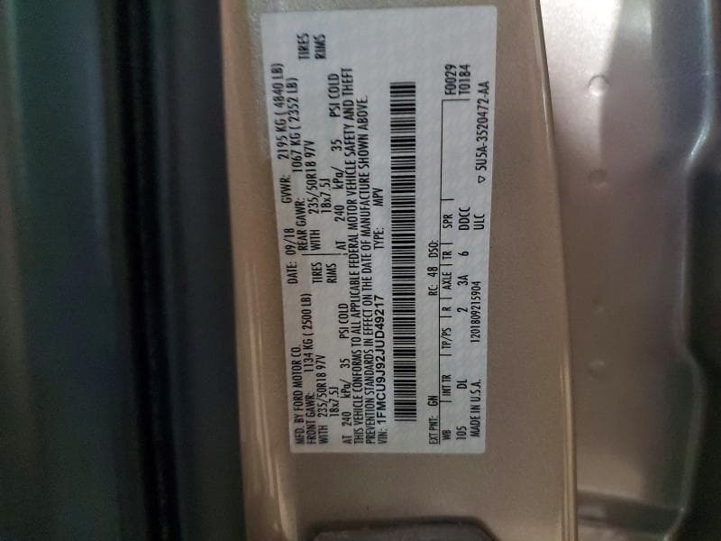 2018 FORD ESCAPE TITANIUM 13