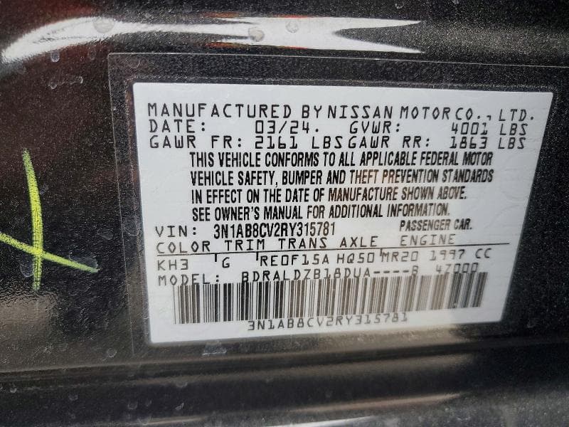 2024 NISSAN SENTRA SV 13
