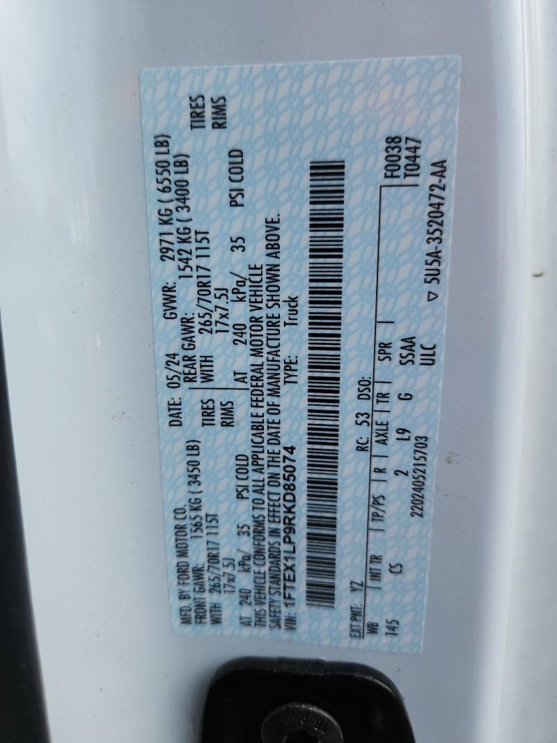 2024 FORD F150 XL 12