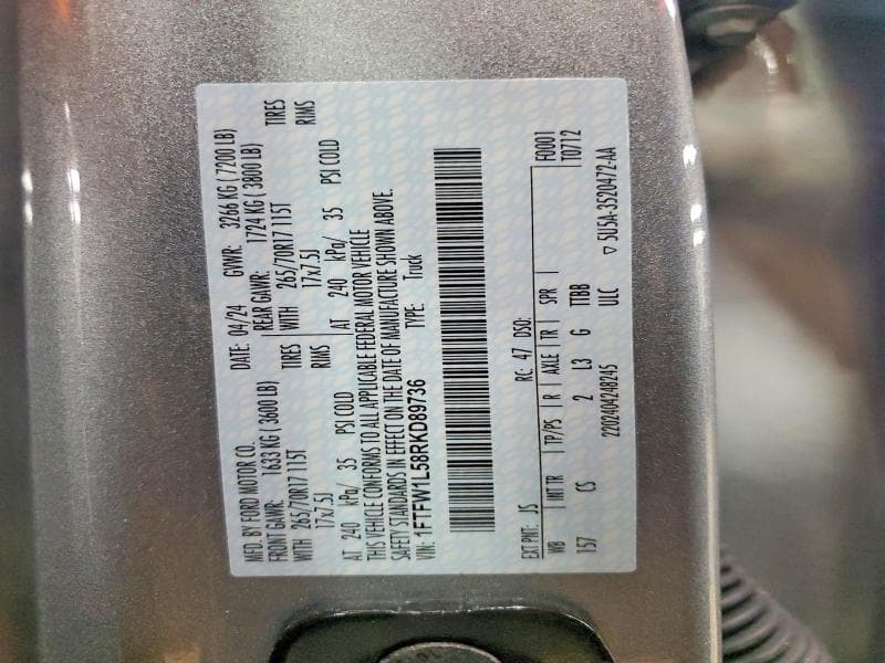 2024 FORD F150 XL 12