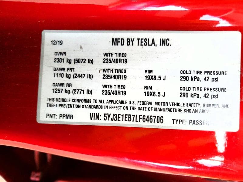 2020 TESLA MODEL 3 12