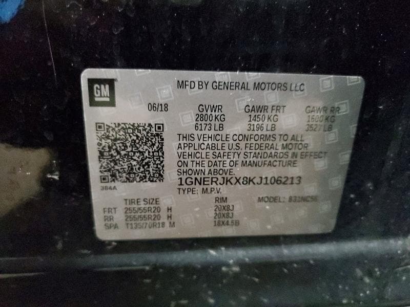 2019 CHEVROLET TRAVERSE RS 13