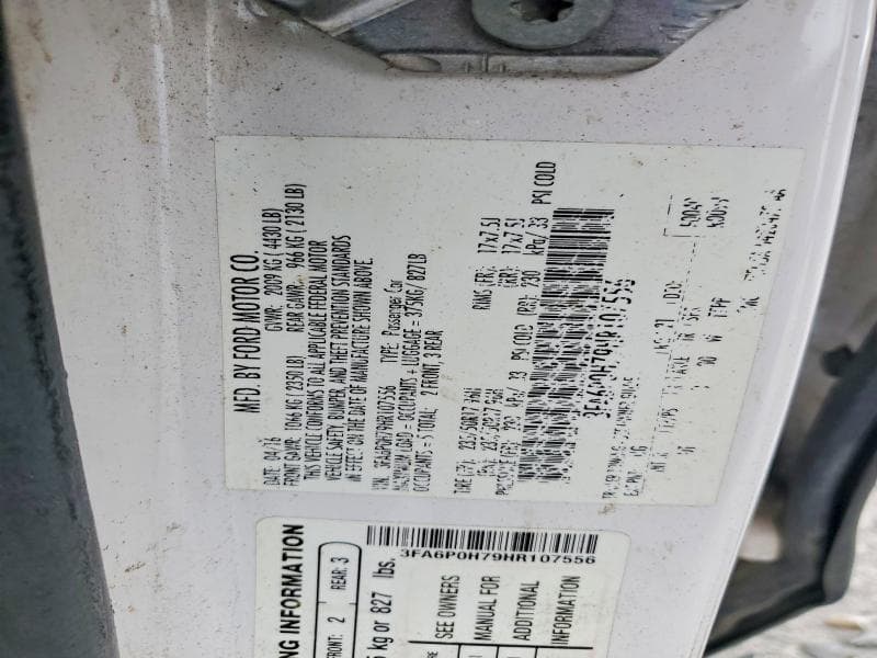 2017 FORD FUSION SE 12