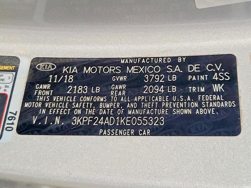 2019 KIA FORTE LXS 13