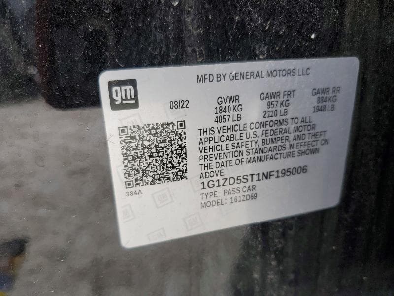 2022 CHEVROLET MALIBU LT 12