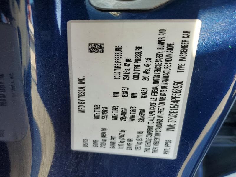 2023 TESLA MODEL 3 12