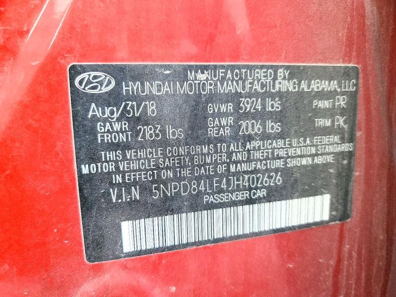 2018 HYUNDAI ELANTRA SEL 12