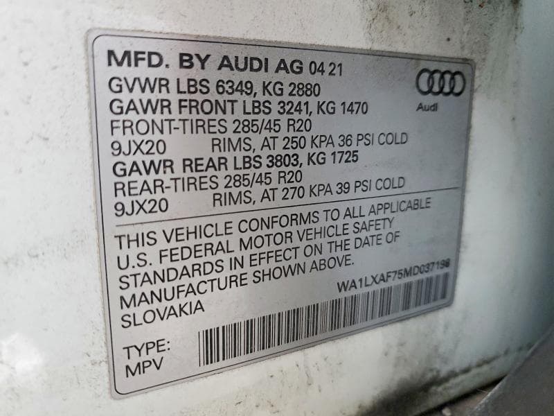 2021 AUDI Q7 PREMIUM PLUS 13
