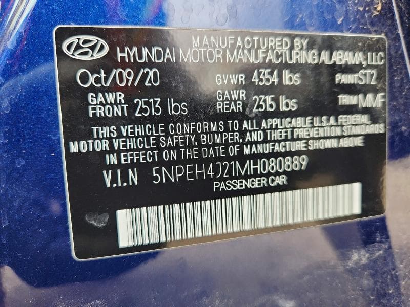 2021 HYUNDAI SONATA LIMITED 12
