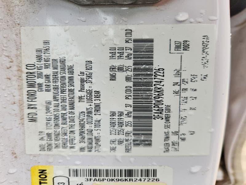 2019 FORD FUSION TITANIUM 13