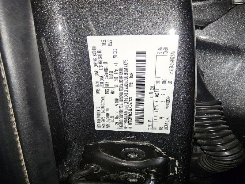 2020 FORD F150 SUPERCREW 12