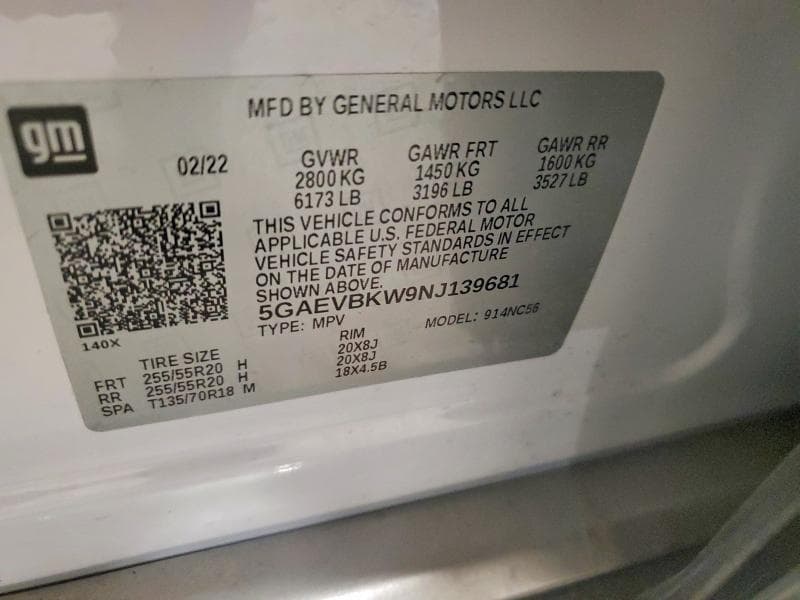 2022 BUICK ENCLAVE PREMIUM 13