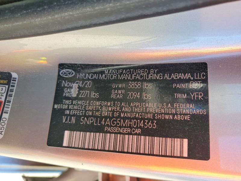 2021 HYUNDAI ELANTRA SE 12