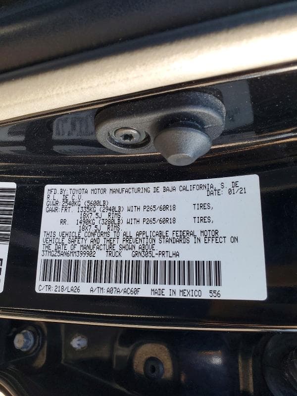 2021 TOYOTA TACOMA LIMITED 12