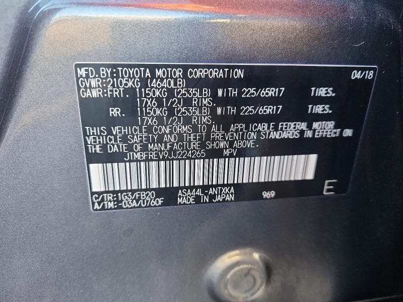 2018 TOYOTA RAV4 LE 14