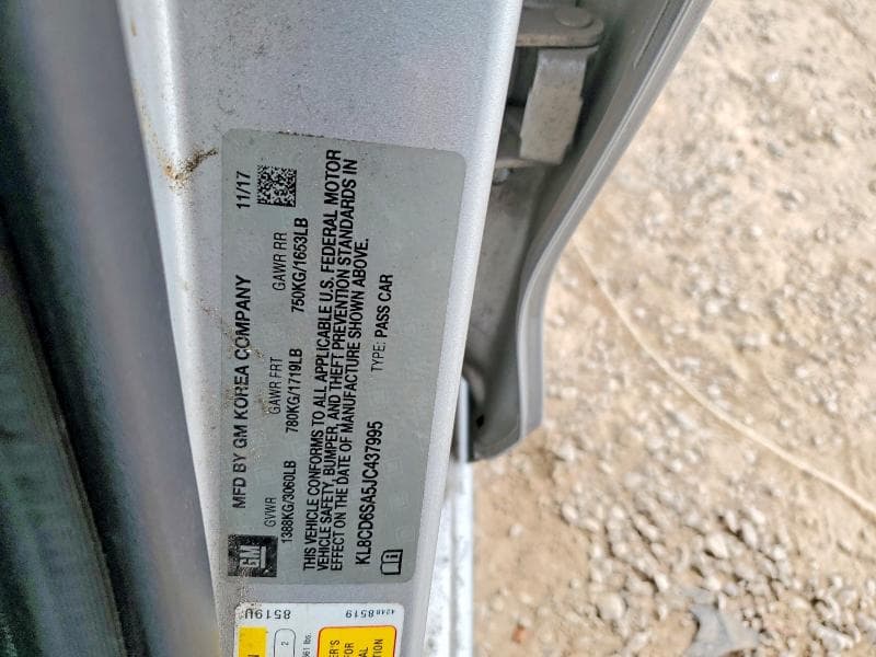 2018 CHEVROLET SPARK 1LT 12