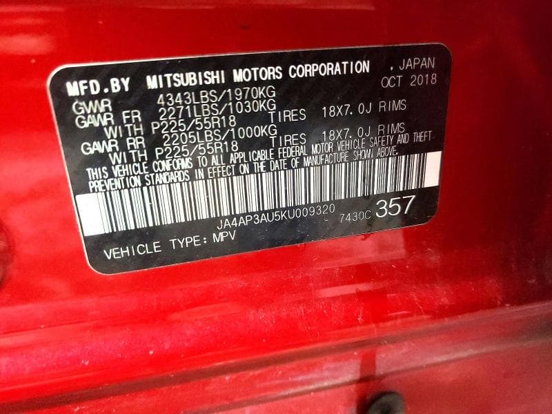 2019 MITSUBISHI OUTLANDER SPORT ES 14