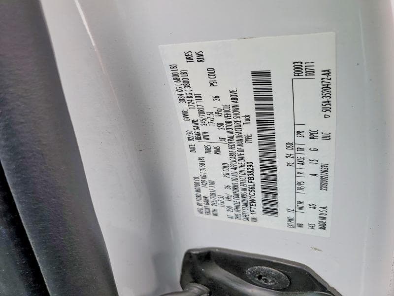 2020 FORD F150 SUPERCREW 12
