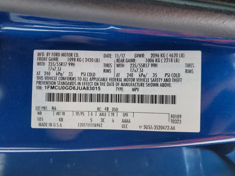 2018 FORD ESCAPE SE 13