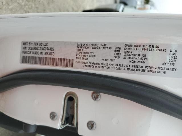 2022 RAM 2500 TRADESMAN 12
