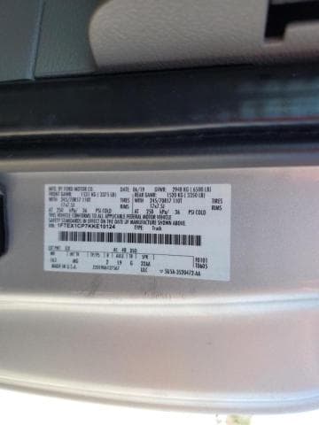 2019 FORD F150 SUPER CAB 12