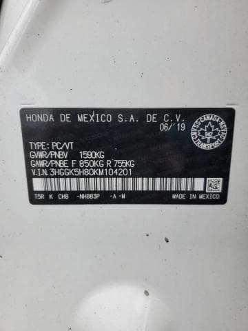 2019 HONDA FIT EX 24
