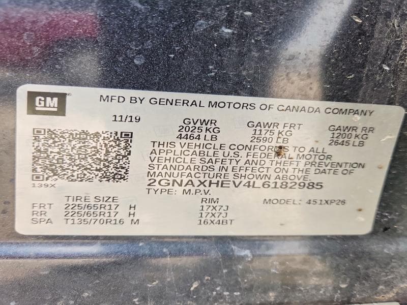 2020 CHEVROLET EQUINOX LS 14
